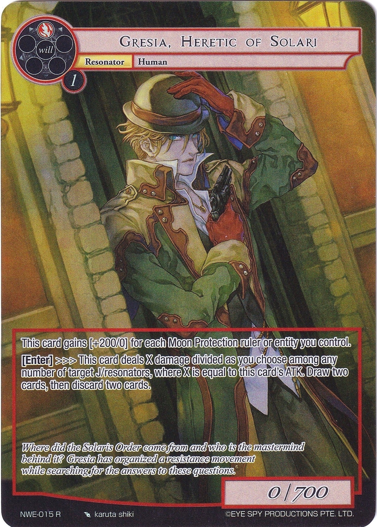 Image for Gresia, Heretic of Solari (Full Art) (A New World Emerges) (NWE-015 R) - Force of Will