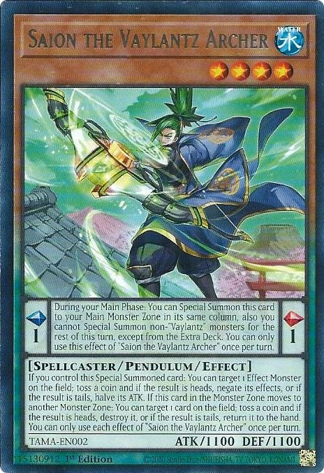 Image for Saion the Vaylantz Archer (Tactical Masters) (TAMA-EN002) - YuGiOh