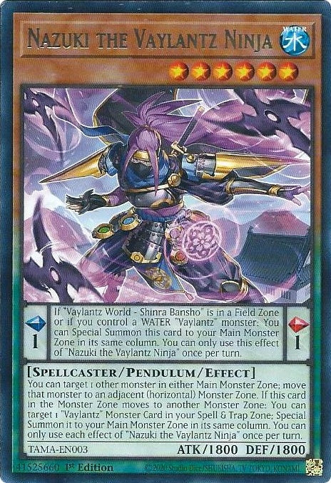 Image for Nazuki the Vaylantz Ninja (Tactical Masters) (TAMA-EN003) - YuGiOh