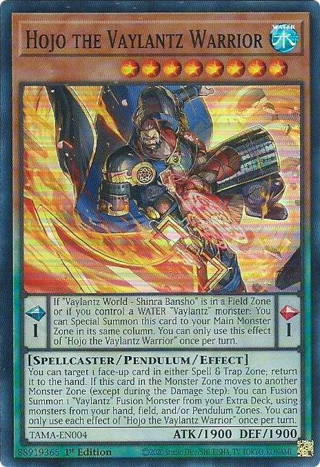 Image for Hojo the Vaylantz Warrior (Tactical Masters) (TAMA-EN004) - YuGiOh