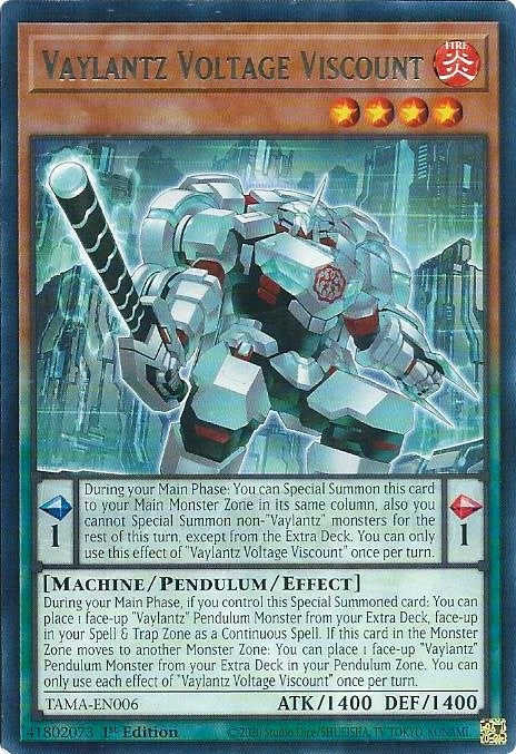 Image for Vaylantz Voltage Viscount (Tactical Masters) (TAMA-EN006) - YuGiOh
