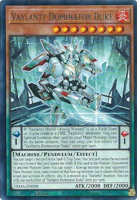 Image for Vaylantz Dominator Duke (Tactical Masters) (TAMA-EN008) - YuGiOh