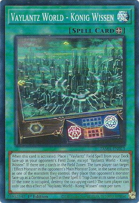 Image for Vaylantz World - Konig Wissen (Tactical Masters) (TAMA-EN013) - YuGiOh