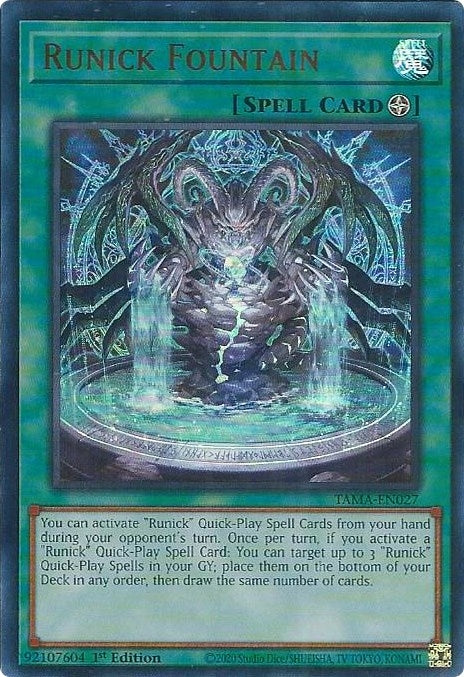 Image for Runick Fountain (Tactical Masters) (TAMA-EN027) - YuGiOh