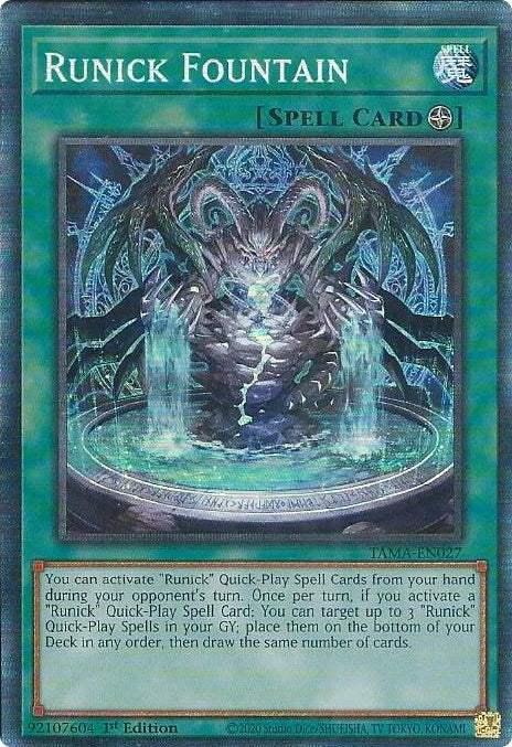 Image for Runick Fountain (CR) (Tactical Masters) (TAMA-EN027) - YuGiOh