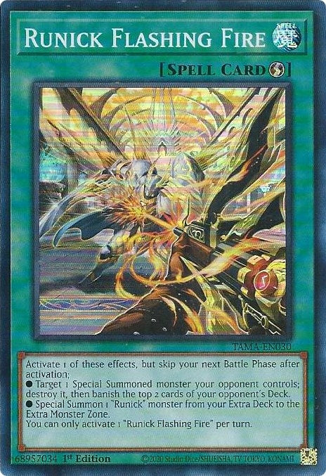 Image for Runick Flashing Fire (Tactical Masters) (TAMA-EN030) - YuGiOh