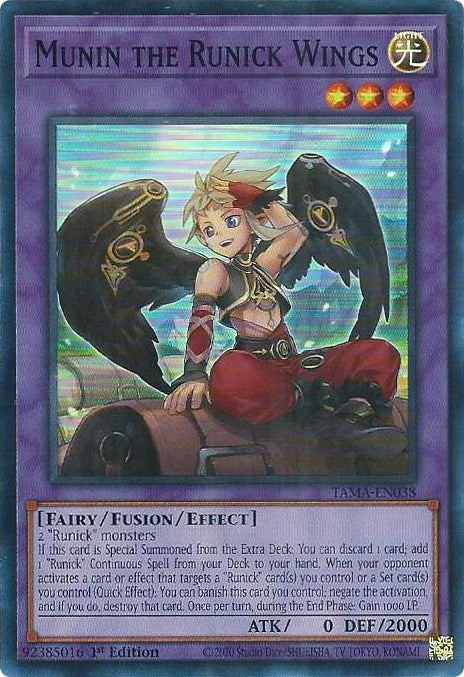 Image for Munin the Runick Wings (Tactical Masters) (TAMA-EN038) - YuGiOh