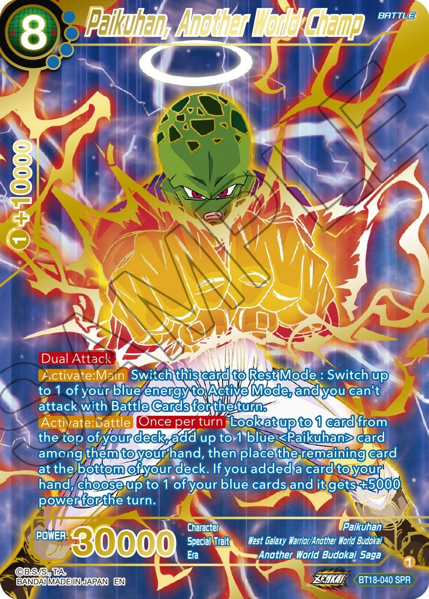 Image for Paikuhan, Another World Champ (SPR) (Dawn of the Z-Legends) (BT18-040) - Dragon Ball Super: Masters