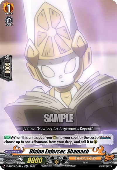 Image for Divine Enforcer, Shamash (D-TB03: Shaman King) (D-TB03/041EN) - Cardfight Vanguard