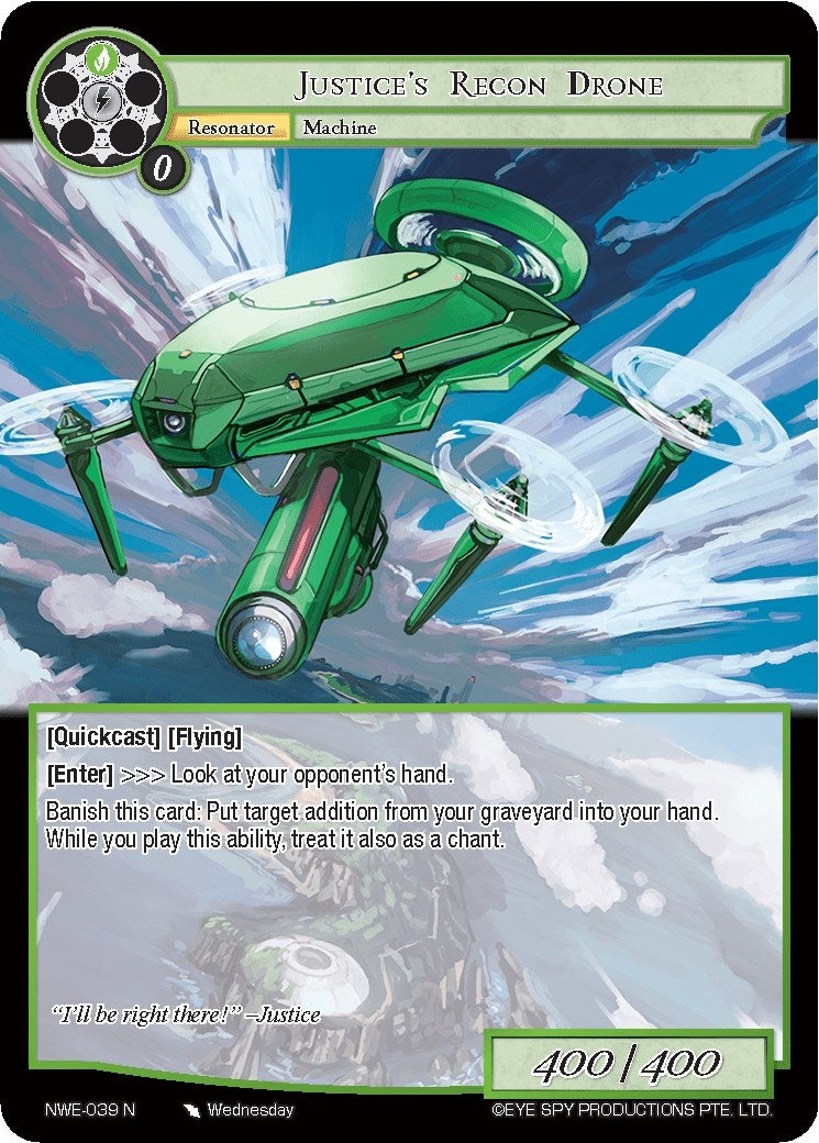 Image for Justice's Recon Drone (A New World Emerges) (NWE-039 N) - Force of Will