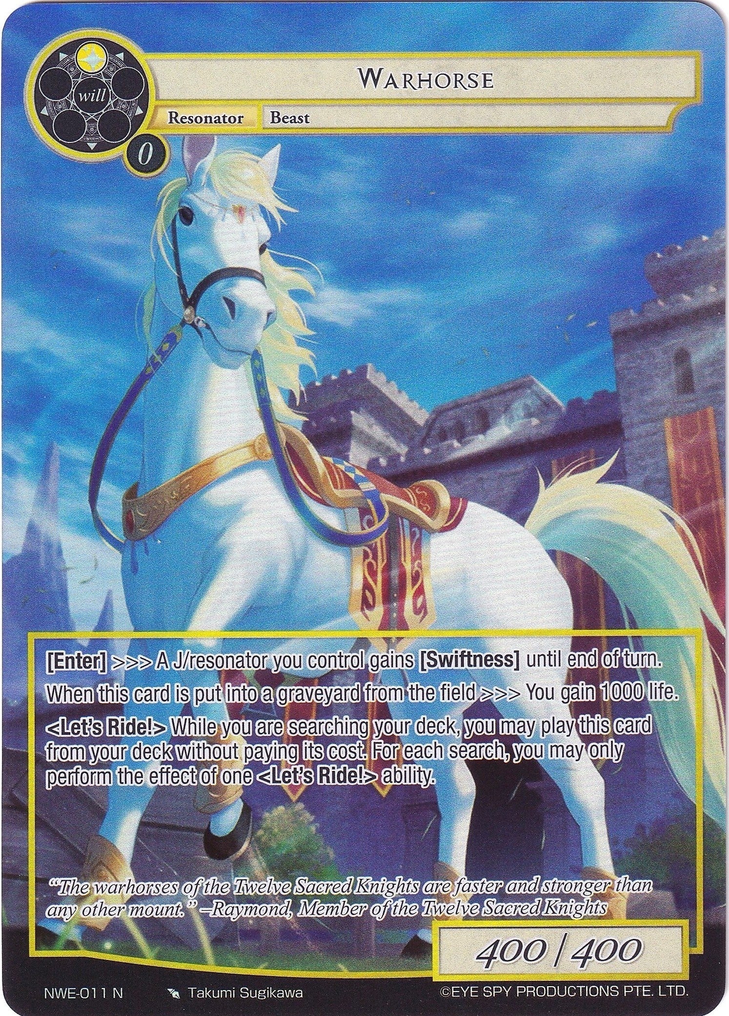 Image for Warhorse (Full Art) (A New World Emerges) (NWE-011 N) - Force of Will