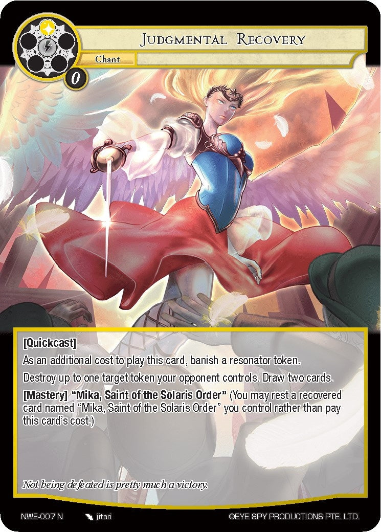 Image for Judgmental Recovery (A New World Emerges) (NWE-007 N) - Force of Will