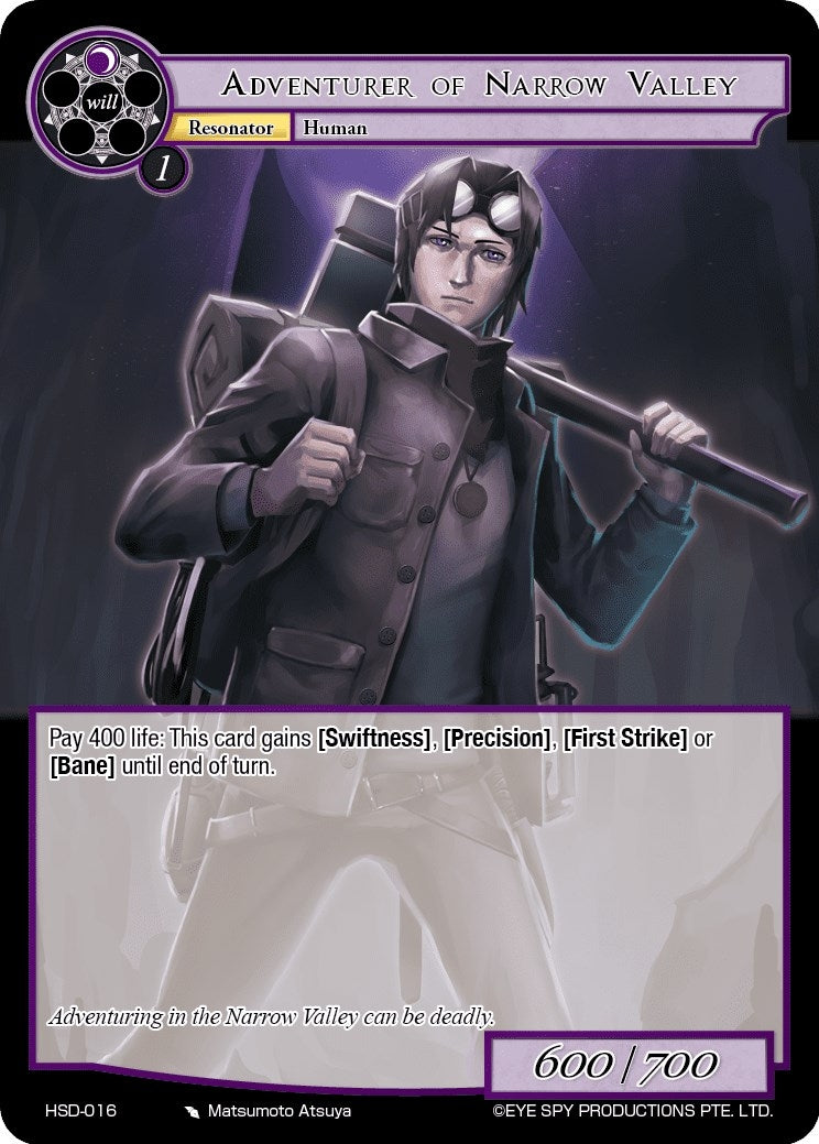 Image for Adventurer of Narrow Valley (Hero Cluster Starter Decks) (HSD-016) - Force of Will