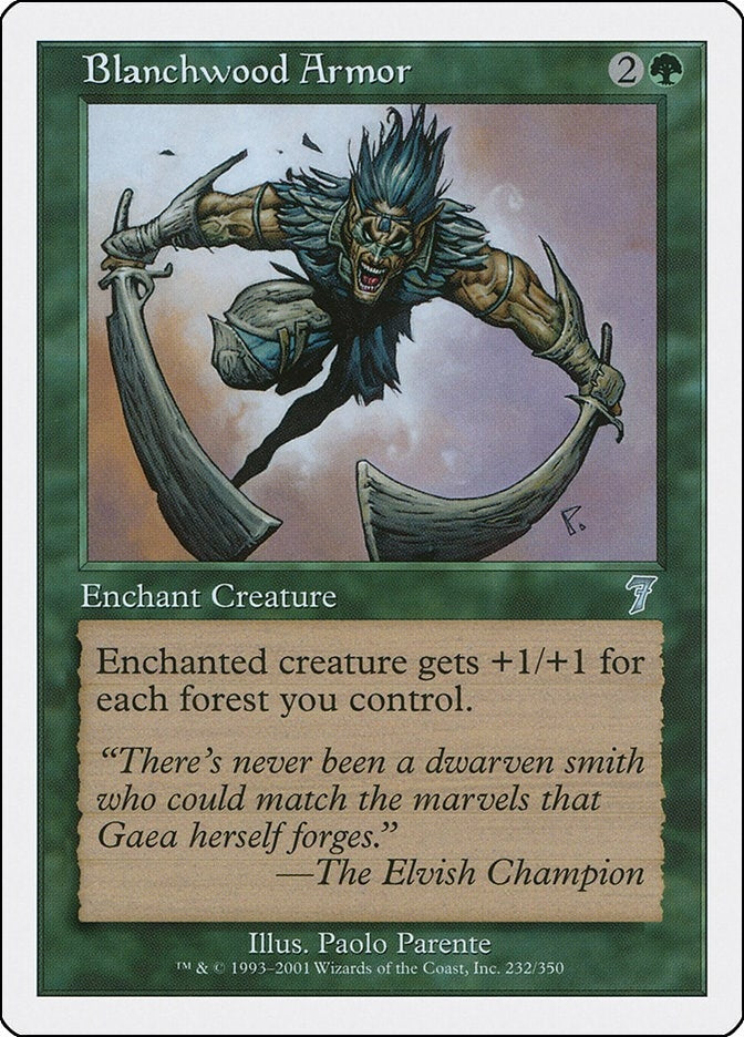 Image for Blanchwood Armor (7th Edition) (232) - Magic: The Gathering