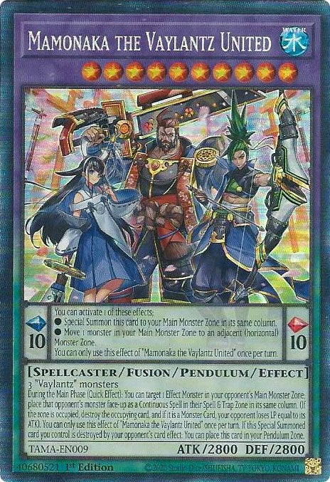 Image for Mamonaka the Vaylantz United (CR) (Tactical Masters) (TAMA-EN009) - YuGiOh