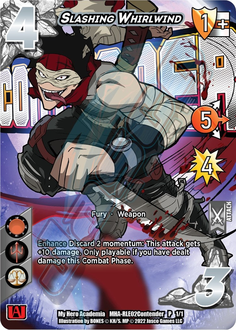 Image for Slashing Whirlwind (Regional License Exam 2022 Contender) (UniVersus: My Hero Academia Promo Cards) (MHA-RLE02Contender P 1/1) - UniVersus