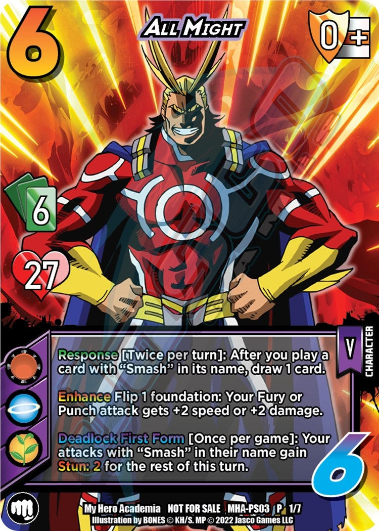 Image for All Might (Provisional Showdown 3) (UniVersus: My Hero Academia Promo Cards) (MHA-PS03 P 1/7) - UniVersus