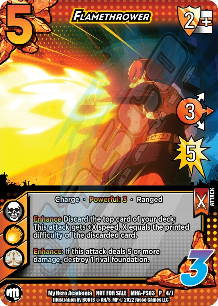 Image for Flamethrower (Provisional Showdown 3) (UniVersus: My Hero Academia Promo Cards) (MHA-PS03 P 4/7) - UniVersus