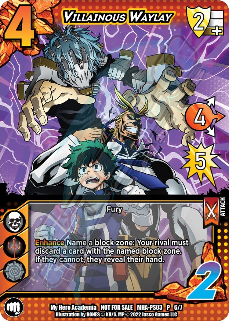 Image for Villainous Waylay (Provisional Showdown 3) (UniVersus: My Hero Academia Promo Cards) (MHA-PS03 P 6/7) - UniVersus