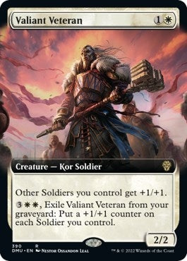 Image for Valiant Veteran (Extended Art) (Dominaria United) (390) - Magic: The Gathering