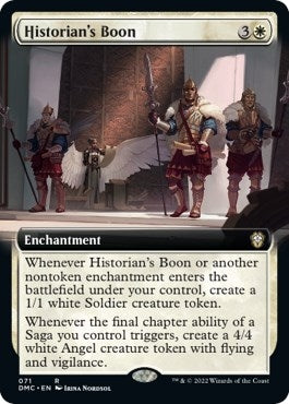 Image for Historian's Boon (Extended Art) (Commander: Dominaria United) (71) - Magic: The Gathering