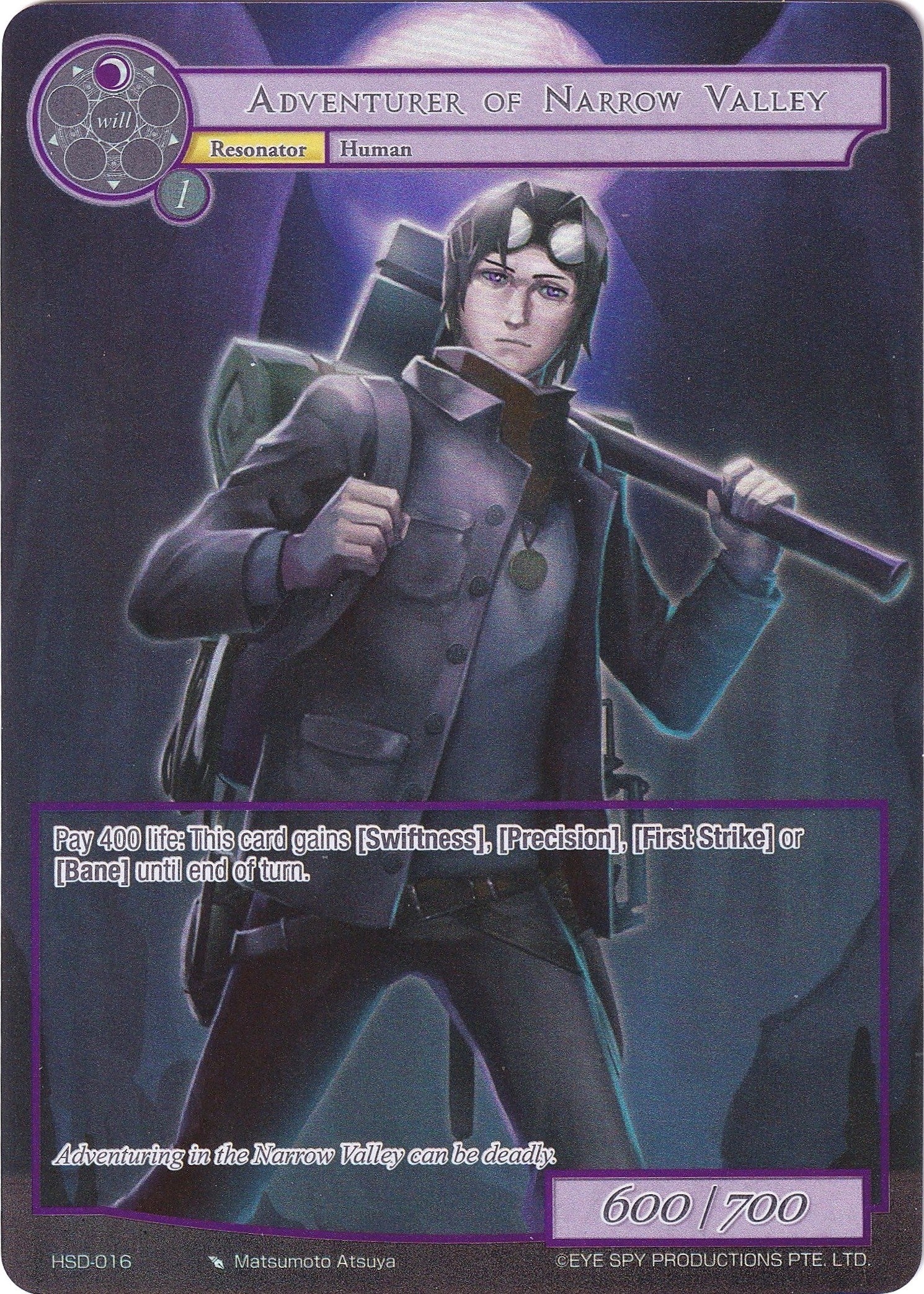 Image for Adventurer of Narrow Valley (Full Art) (Hero Cluster Starter Decks) (HSD-016) - Force of Will