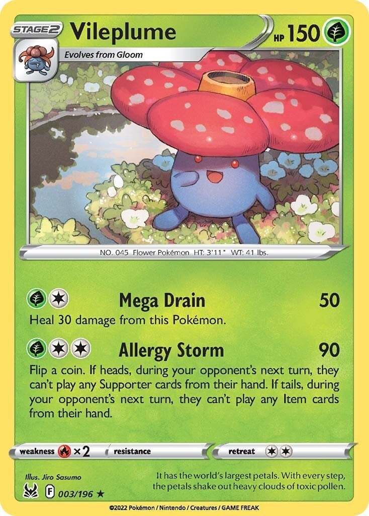 Image for Vileplume (SWSH11: Lost Origin) (003/196) - Pokemon