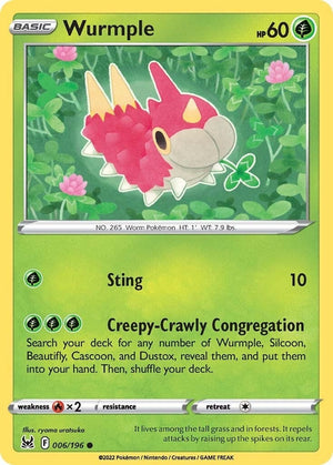 Image for Wurmple (SWSH11: Lost Origin) (006/196) - Pokemon