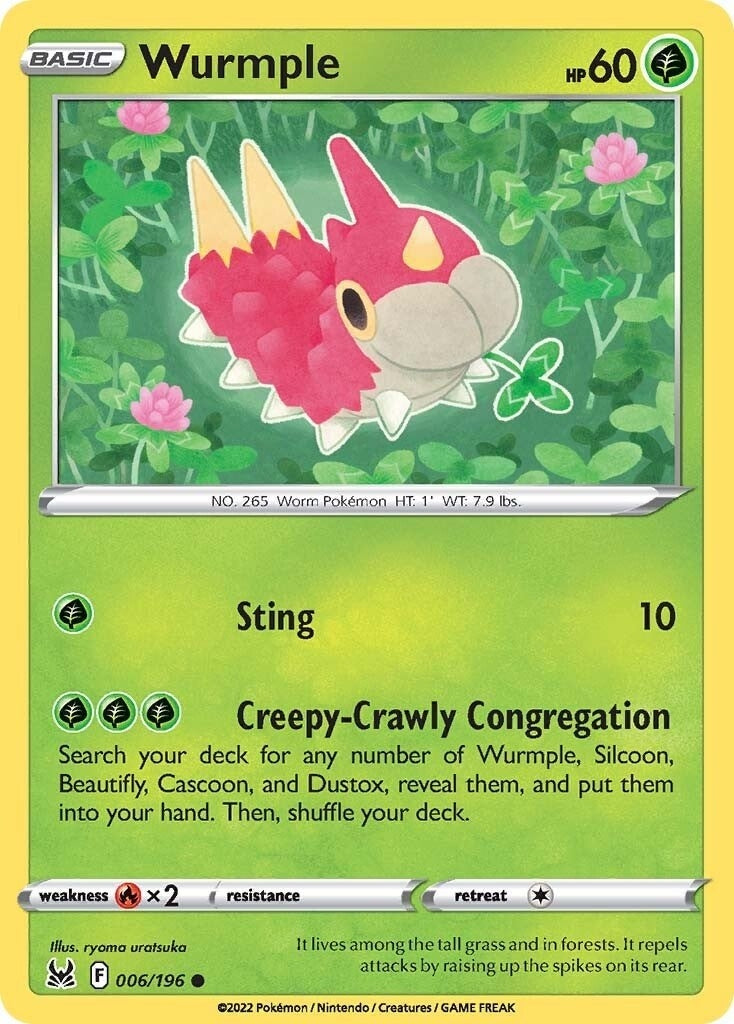 Image for Wurmple (SWSH11: Lost Origin) (006/196) - Pokemon