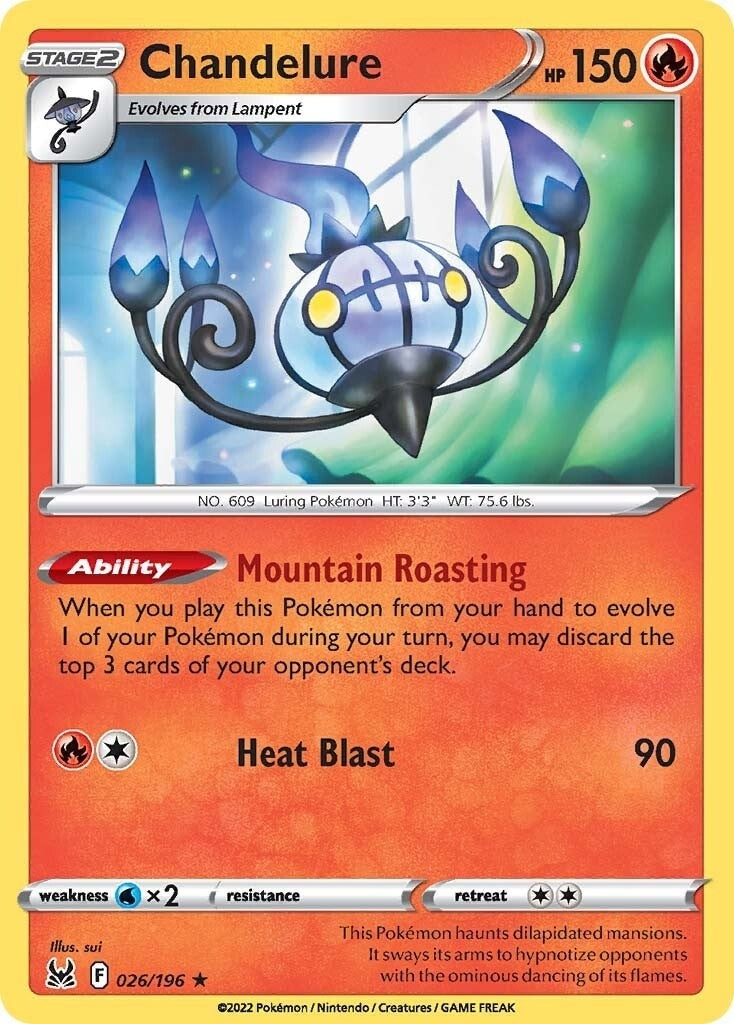 Image for Chandelure (SWSH11: Lost Origin) (026/196) - Pokemon