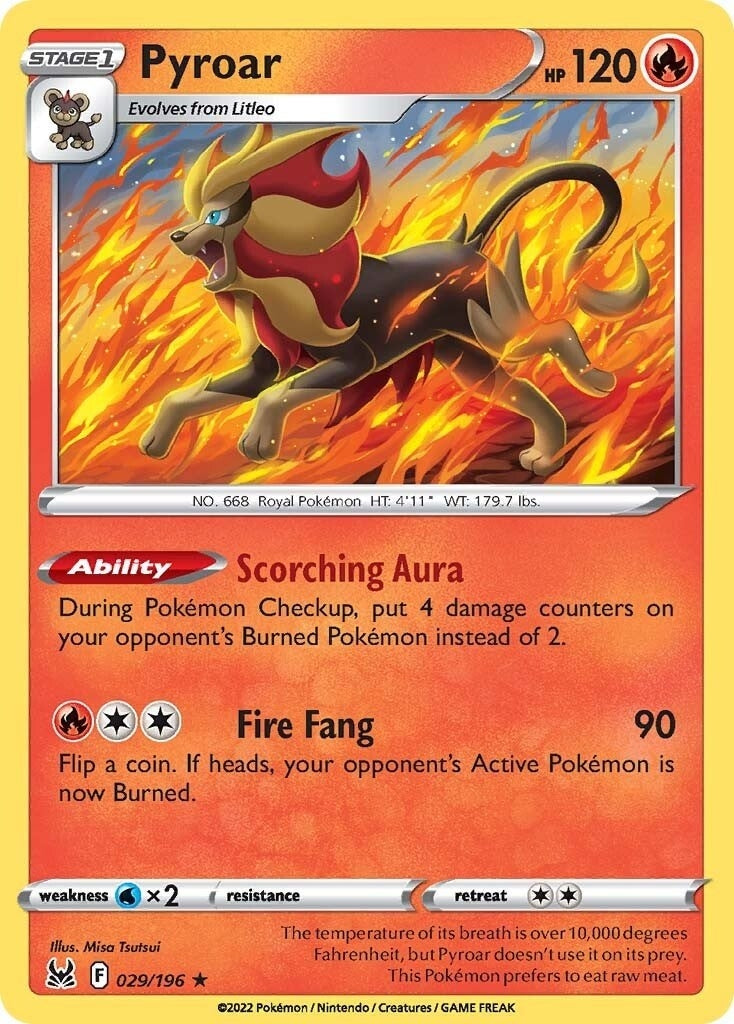 Image for Pyroar (SWSH11: Lost Origin) (029/196) - Pokemon