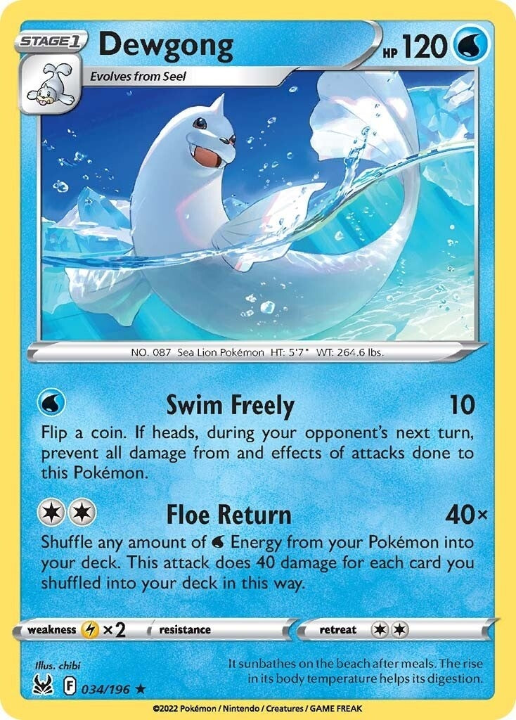 Image for Dewgong (SWSH11: Lost Origin) (034/196) - Pokemon