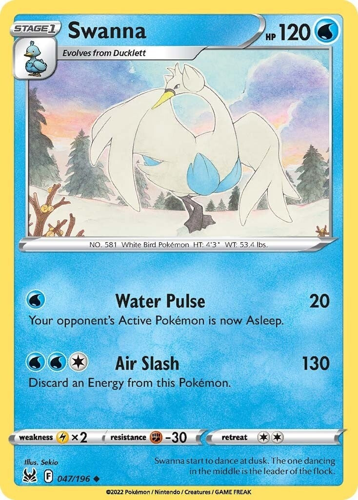 Image for Swanna (SWSH11: Lost Origin) (047/196) - Pokemon