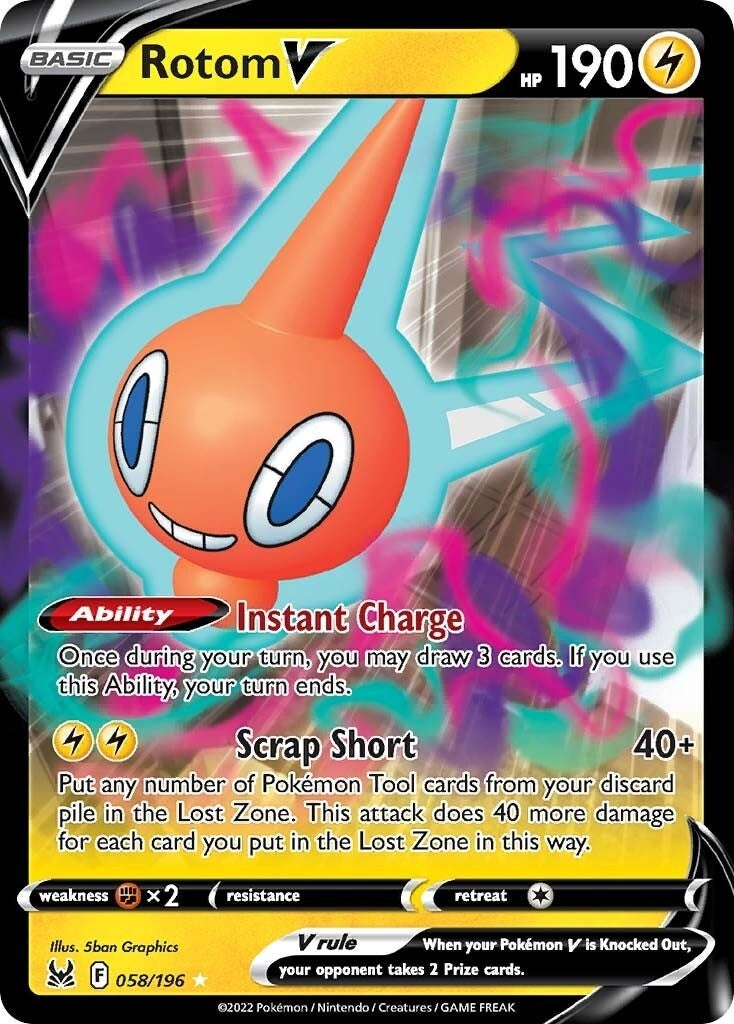 Image for Rotom V (SWSH11: Lost Origin) (058/196) - Pokemon
