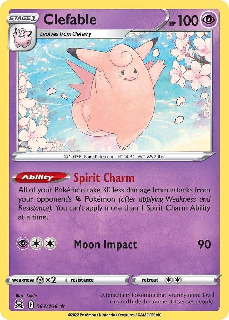 Image for Clefable (SWSH11: Lost Origin) (063/196) - Pokemon