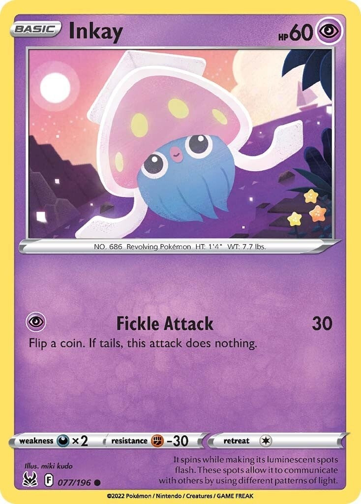 Image for Inkay (077) (SWSH11: Lost Origin) (077/196) - Pokemon