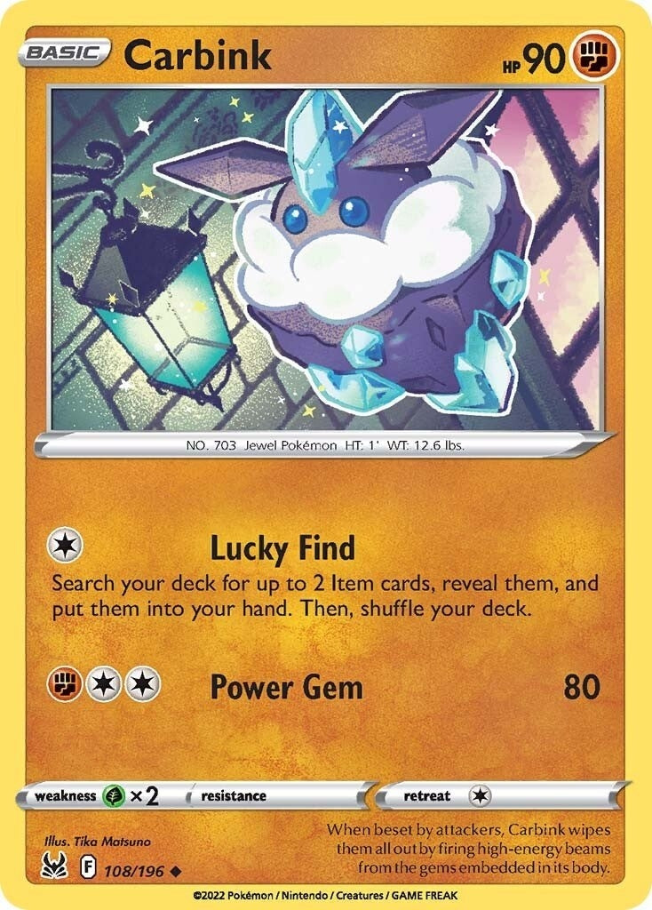 Image for Carbink (SWSH11: Lost Origin) (108/196) - Pokemon