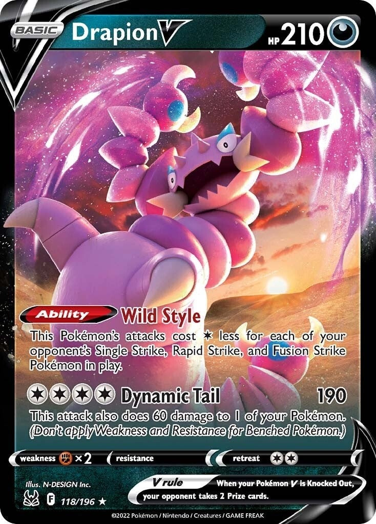 Image for Drapion V (SWSH11: Lost Origin) (118/196) - Pokemon