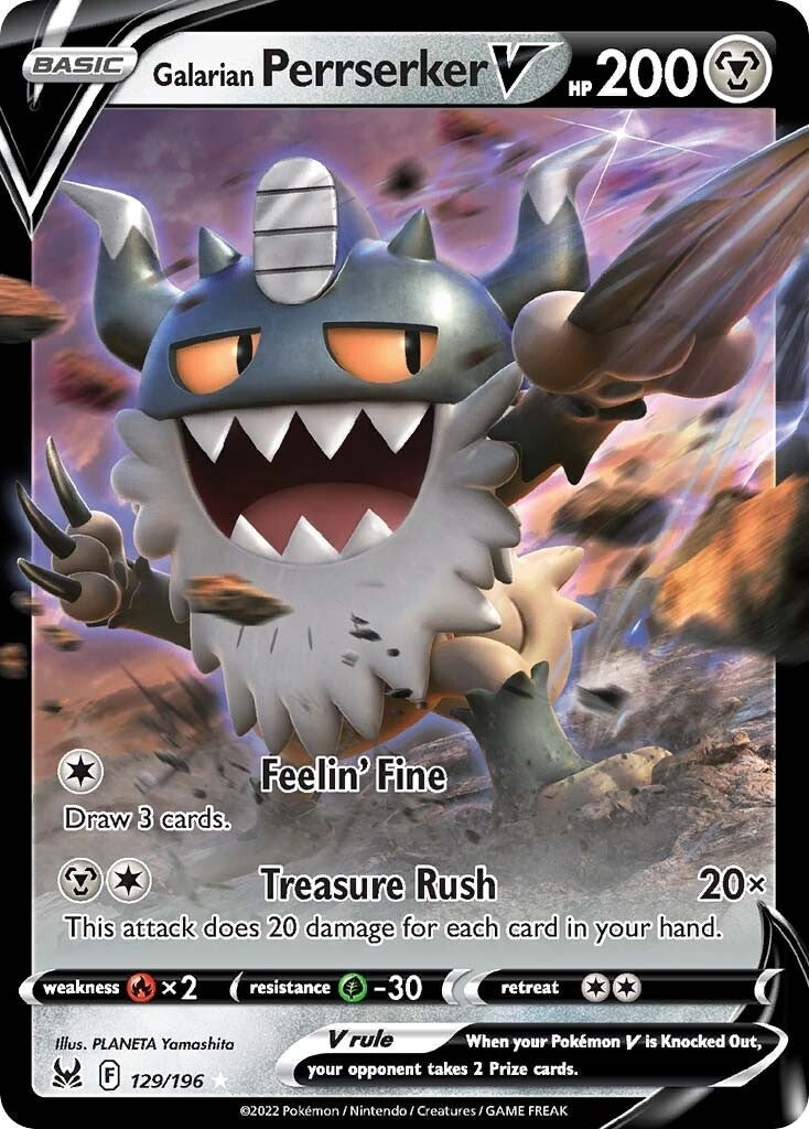Image for Galarian Perrserker V (SWSH11: Lost Origin) (129/196) - Pokemon