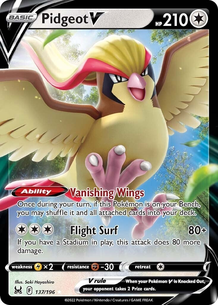 Image for Pidgeot V (SWSH11: Lost Origin) (137/196) - Pokemon