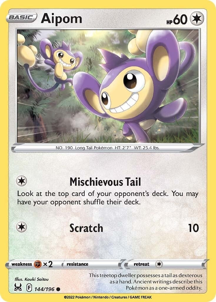 Image for Aipom (SWSH11: Lost Origin) (144/196) - Pokemon