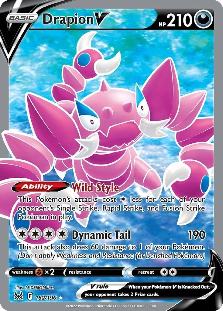 Image for Drapion V (Full Art) (SWSH11: Lost Origin) (182/196) - Pokemon