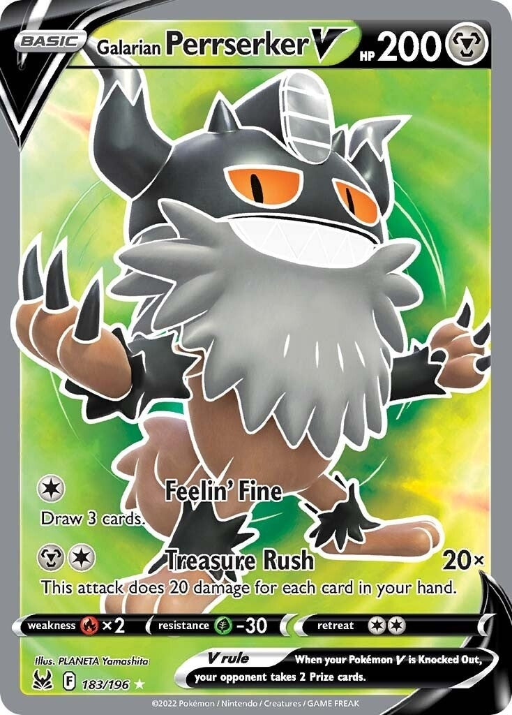 Image for Galarian Perrserker V (Full Art) (SWSH11: Lost Origin) (183/196) - Pokemon