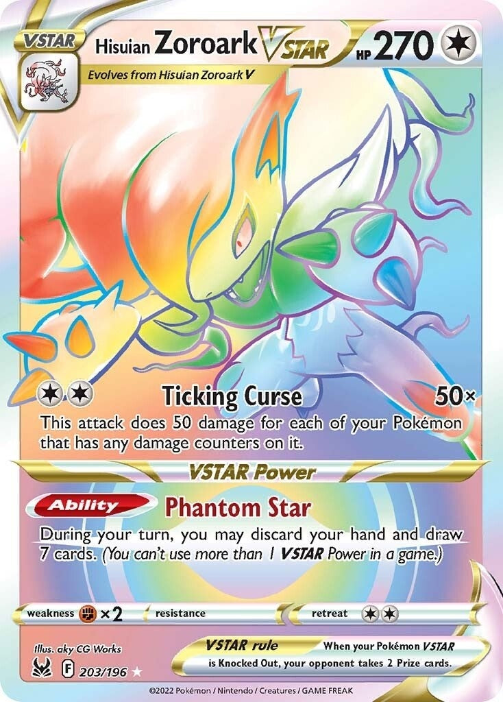 Image for Hisuian Zoroark VSTAR (Secret) (SWSH11: Lost Origin) (203/196) - Pokemon