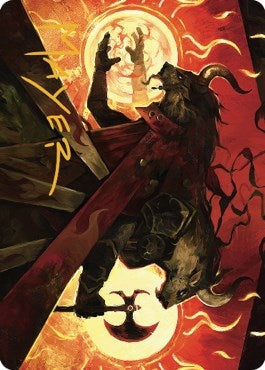 Image for Hurloon Battle Hymn Art Card (Gold-Stamped Signature) (Art Series: Dominaria United) (33) - Magic: The Gathering