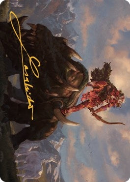 Image for Meria's Outrider Art Card (Gold-Stamped Signature) (Art Series: Dominaria United) (37) - Magic: The Gathering