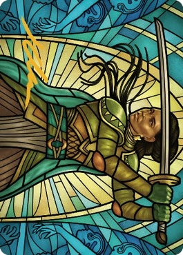 Image for Shanna, Purifying Blade Art Card (77/81) (Gold-Stamped Signature) (Art Series: Dominaria United) (77) - Magic: The Gathering