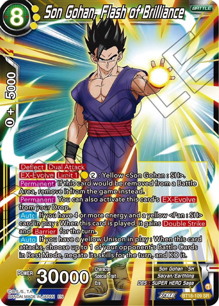 Image for Son Gohan, Flash of Brilliance (Dawn of the Z-Legends) (BT18-109) - Dragon Ball Super: Masters