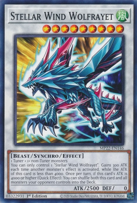 Image for Stellar Wind Wolfrayet (2022 Tin of the Pharaoh's Gods) (MP22-EN146) - YuGiOh