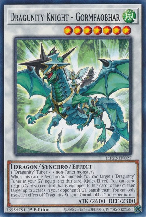 Image for Dragunity Knight - Gormfaobhar (2022 Tin of the Pharaoh's Gods) (MP22-EN025) - YuGiOh